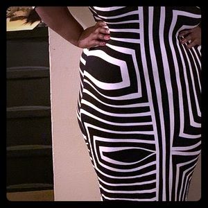 ASOS curve dress black and white